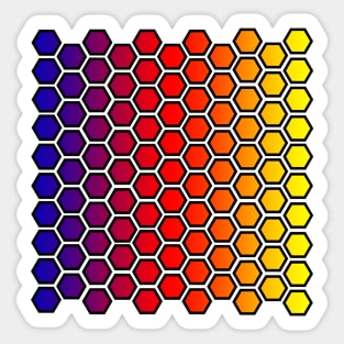 Bright geometric pattern of hexagons-honeycombs Sticker